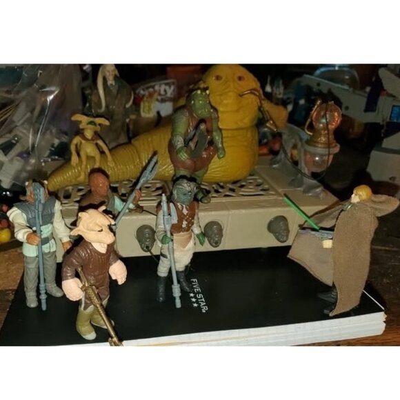 Vintage Star Wars Jabba the Hut Salacious Crumb Bib Fortuna Ree Yees Luke ++Lot